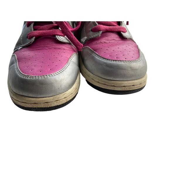 Nike air Jordan 1 Mid GS Metallic Silver/Fusion Pink Girls Size 6Y Basketball - Picture 7 of 12